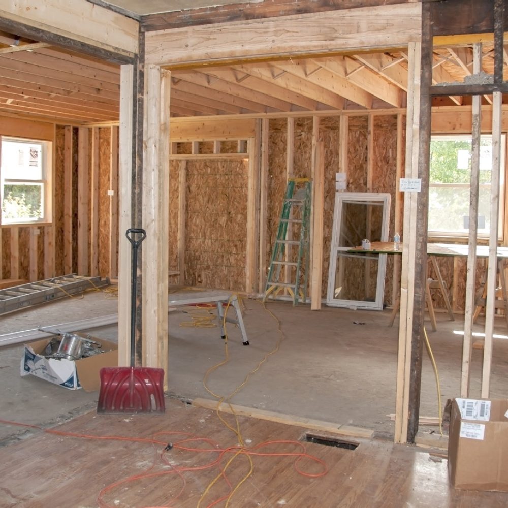 New,Construction,Addition,Being,Added,To,Old,Home